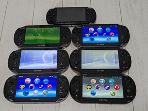 【通電確認済み 1円〜】ソニー PS Vita PCH2000 2台 PCH1100 3台 PCH1000 1台 & PSP 1台 本体 まとめ売り 中古 黒 SONY PlayStation