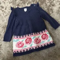 baby GAP バラ柄ニット 12-18ヶ月