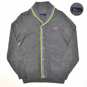 FRED PERRY フレッドペリー ショールカラー ニットカーディガン 長袖 メンズ FZ3076 メンズ　月桂樹ロゴ M736530