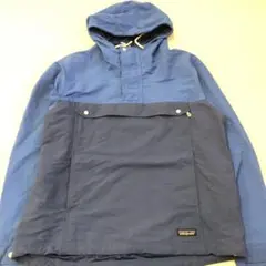 美品 Patagonia ハーフジップ ナイロンパーカー アノラック 登山 青