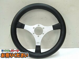 ●中古♪モモステアリング MOMO★張替えレザー φ35?? ステアリングホイール ハンドル モモステ