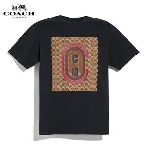 ◆値下げしました！！◆新品/正規品◆【COACH★79491-S】コーチ百貨店商品♪半袖Tシャツ黒シグネチャー男女兼用 定価17,600円 即決☆