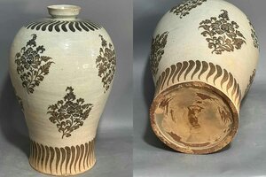 ■観心・時代旧蔵■C220珍品旧蔵 朝鮮 高麗磁 朝鮮古陶磁器 古高麗 李朝時代 高麗白磁梅瓶