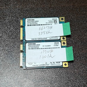 【正常判定】東芝　TOSHIBA　SSD　256GB　MSATA　256GB×2枚セット　中古品