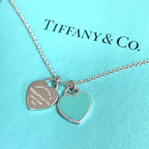 【ティファニー】基準内 TIFFANY&Co. ネックレス リターントゥハート ダブルハート シルバー925 全長40cm 幅0.9cm メンズ レディース