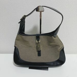  GUCCI グッチ ジャッキー ハンドバッグ 001 3306 ワンショルダーバッグ ショルダーバッグ レザー キャンバス ベージュ ブラック 