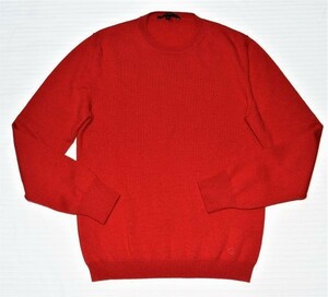 ★グッチ★ロゴ刺繍がお洒落★人を惹きつける気品が漂う風合いと素敵な赤色系のカシミヤ100％の高級感漂うセーターS/M
