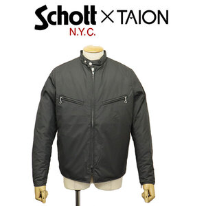 Schott (ショット) X TAION タイオン 4253003 SINGLE RIDERS DOWN JKT シングルライダース ダウンジャケット 410 CHARCOAL XL