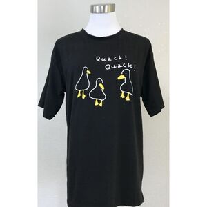 Tシャツ 半袖 アヒル柄 イラスト入り 部屋着 オルチャン