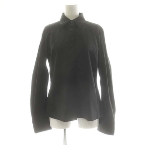 ジルサンダー JIL SANDER ロングスリーブシャツ 前開き 36 黒 ブラック /HK ■OS レディース