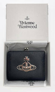 【 Vivienne Westwood / ヴィヴィアンウエストウッド 】 ★ オーブ ★ レザー ★ がま口 ★ 二つ折り ★ 財布 ウォレット 