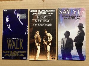 CHAGE and ASKA 8㎝CD3枚セット「SAY YES」「WALK」「HEART 」「NATURAL」「On Your Mark」