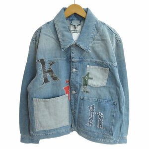 未使用品 キスニューヨークシティ KITH タグ付 22SS WYTHE DENIM SERIF JACKET デニムジャケット ブルゾン パッチワーク ブルー XL