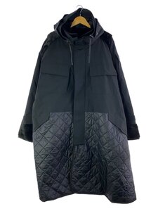 JUNYA WATANABE COMME des GARCONS◆23AW/キルティング/エコファー/切替/ドッキングコート/M/ポリエステル/BLK/JL-C011