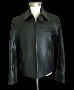 最終値下げ　送料無料、即決　At Last ＆ Co LEATHER COSSACK JACKET アットラスト 1st レザー　コサックジャケット　ブラックLot 608 42