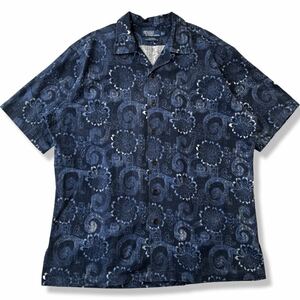 【90s】Polo By Ralph Lauren(ポロバイラルフローレン) CALDWELL リネン混 半袖開襟シャツ L コールドウェル rrl ヴィンテージアロハシャツ