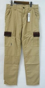 MACKDADDY マックダディー ARMY PANTS アーミーパンツ 30 ベージュ MILITARY ミリタリー CARGO カーゴ JACQUARD KNIT ジャガードニット切替