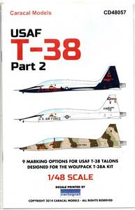 1/48 Caracal Models カラカルモデルスデカール CD48057: USAF T-38A Talon - Part 2