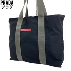 ✨良品　プラダスポーツ　PRADA トートバッグ　手提げ　ナイロン　黒　赤