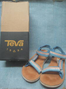 一点物!! Teva テバ サンダル レザーコンビ 高級サンダル レディース US5 22cm