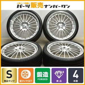 【鍛造 美品】TWS EXlete 118F 21in 8.5J+38 9.5J+37 PCD112 ブリヂストン ポテンザ S007A 245/35R21 285/30R21 ベンツ Sクラス W222 C217