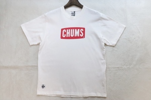 CHUMS チャムス メンズ ビッグロゴ 半袖Tシャツ M 白