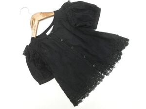 ネコポスOK ZARA ザラ レース ブラウス シャツ size116ｃｍ/黒 ■◆ ☆ egb6 子供服