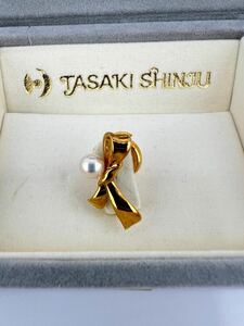 TASAKI K18 パール ピンブローチ 田崎真珠 アコヤ真珠