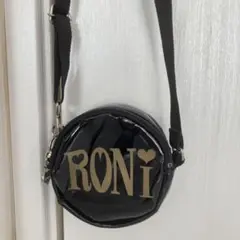 ロニィ　ショルダーバッグ エナメル 黒 斜めがけ RONI かばん ポーチ