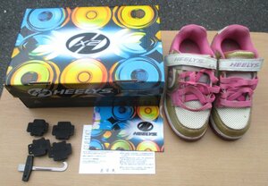 ☆ヒーリーズ HEELYS PLUS X2 ローラーシューズ 22.0cm ライトピンク/ホワイト◆歩く、走る、滑る！ヒール部分に小型のウィール1,991円