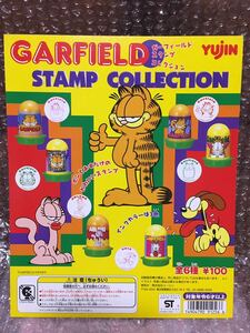 ★レア珍品ガシャポン台紙★YUJINユージン ガーフィールドスタンプコレクション GARFIELD STAMP COLLETION 中古