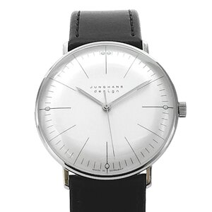 6561〇/JUNGHANS(ユンハンス) 腕時計 マックス・ビル 027 3700 02 機械式手巻き サファイアガラス メンズ ブラック【1129】