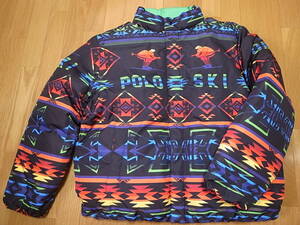 【送料無料 即決】POLO RALPH LAUREN OG PUFFER DOWN FILL JACKET ネイティブ柄 NATIVE スキー SKI ダウンジャケット ラルフ Lサイズ 新品