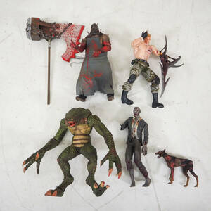 【ジャンク】NECA ネカ バイオハザード フィギュア セット 処刑マジニ ジャッククラウザー ハンター ゾンビ ケルベロス K7388