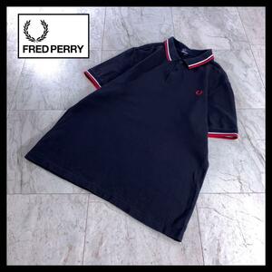 FRED PERRY フレッドペリー M3600 ポロシャツ ネイビー L