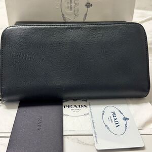 プラダ　PRADA 財布　長財布　サフィアーノ　ラウンドファスナー　メンズ