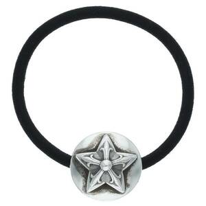 クロムハーツ Chrome Hearts HAIRBAND/スターボタンヘアゴム シルバーコンチョ 中古 NO05