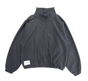 WTAPS 23AW フリースジャケット 232ATDT-CSM32 サイズ1 フルジップ チャコールグレー ブルゾン ダブルタップス 中古品[C127L099]