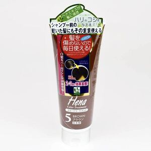 [残9割以上] テンスター カラー トリートメント 5 ブラウン 250g 1度使用 日本製 ヘナ 白髪染め 無香料ノンシリコン お試しに