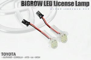 LEDライセンスランプ toyota アルファード wish （BV030402）（送料無料）