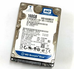 WESTERN DIGITAL WD1600BEVT 160GB 5400rpm 2.5インチSATA HDD