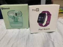 Bluetooth ワイヤレスイヤフォン & ProW Pipi Watch