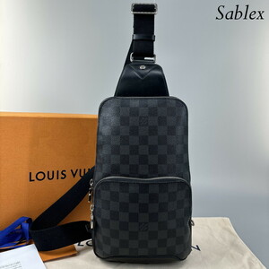 【超極美品】LOUIS VUITTON ルイヴィトン ダミエグラフィット アヴェニュー スリングバッグ ボディバッグ ショルダー N41719レザー