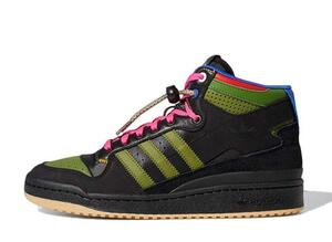 adidas Forum Mid RT Hebru Brantley "Core Black/Tech Olive/Footwear White" 29cm GZ4396