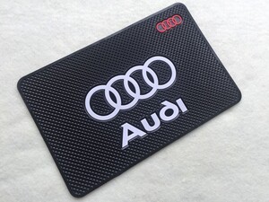 アウディ AUDI 車のダッシュボード粘着パッド 滑り止めパッド ブラック 車内アクセサリー 粘着性強い 車ロゴあり