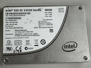 INTEL SSD 80GB【動作確認済み】3132