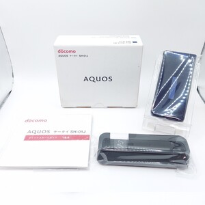 【液晶無傷の美品！判定○】docomo AQUOSケータイ　SH-01J　ブルーブラック　付属品完備　管理番号Z6903