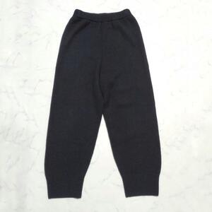 希少 ENFOLD エンフォルド ニットパンツ ボトムス エッグパンツ KNIT EGG-PANTS ブラック 黒 36 オフィスカジュアル モード ウエストゴム