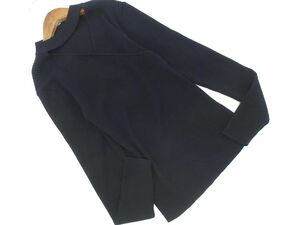 ピンキー＆ダイアン シルク混 カットアウト リブ ニット セーター size38/紺 ◇■ ☆ efb8 レディース