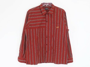 ◇【SCHOTT ショット】ストライプシャツ L